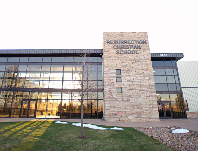 Exterior of Resurrection Christian located in Loveland, Colorado