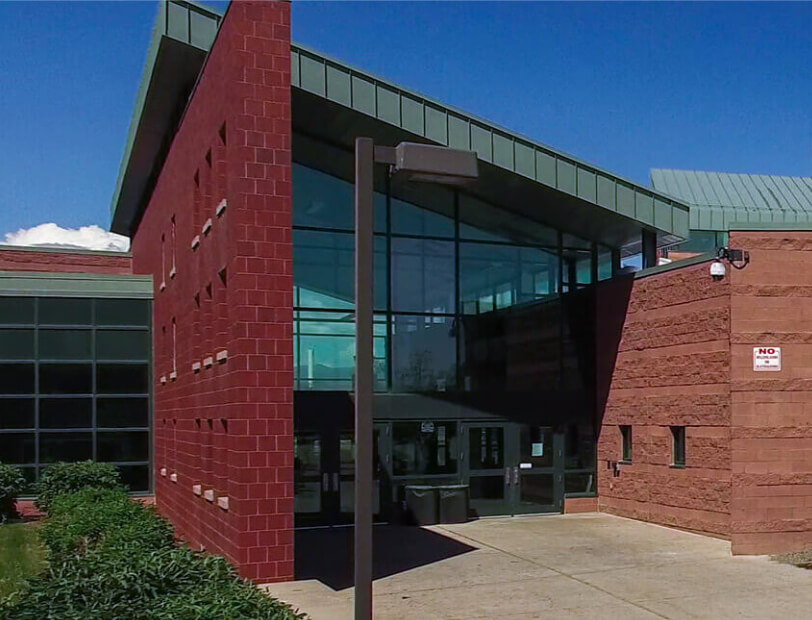 Exterior of Mountain View High School located near Kinston in Loveland, Colorado