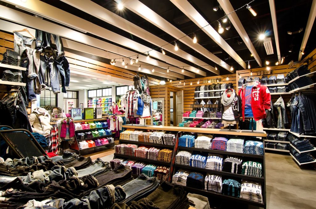 Interior image of Aeropostale store