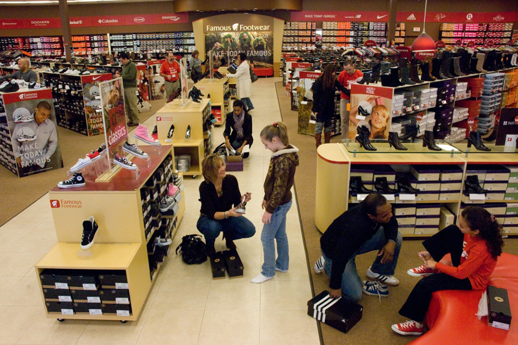 Interior image of a Famous Footwear