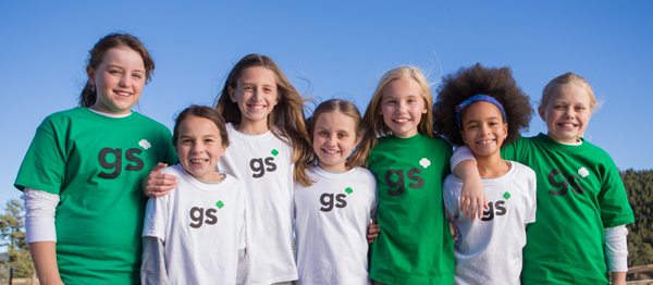 Image of 7 girl scouts standing together