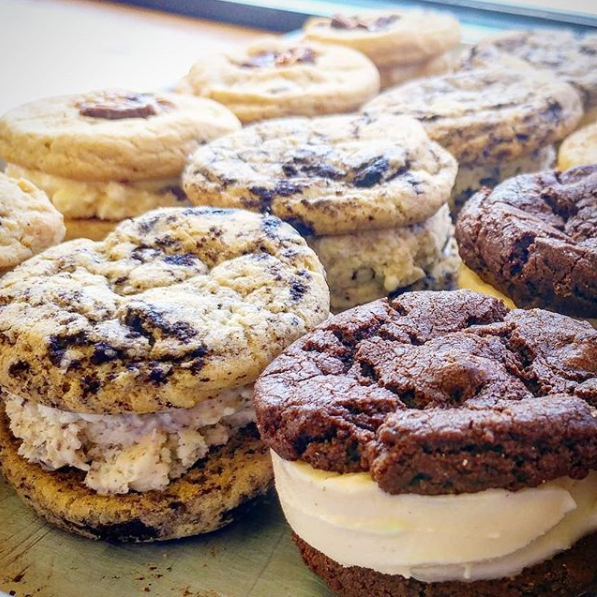 Image of cookie ice cream sandwiches