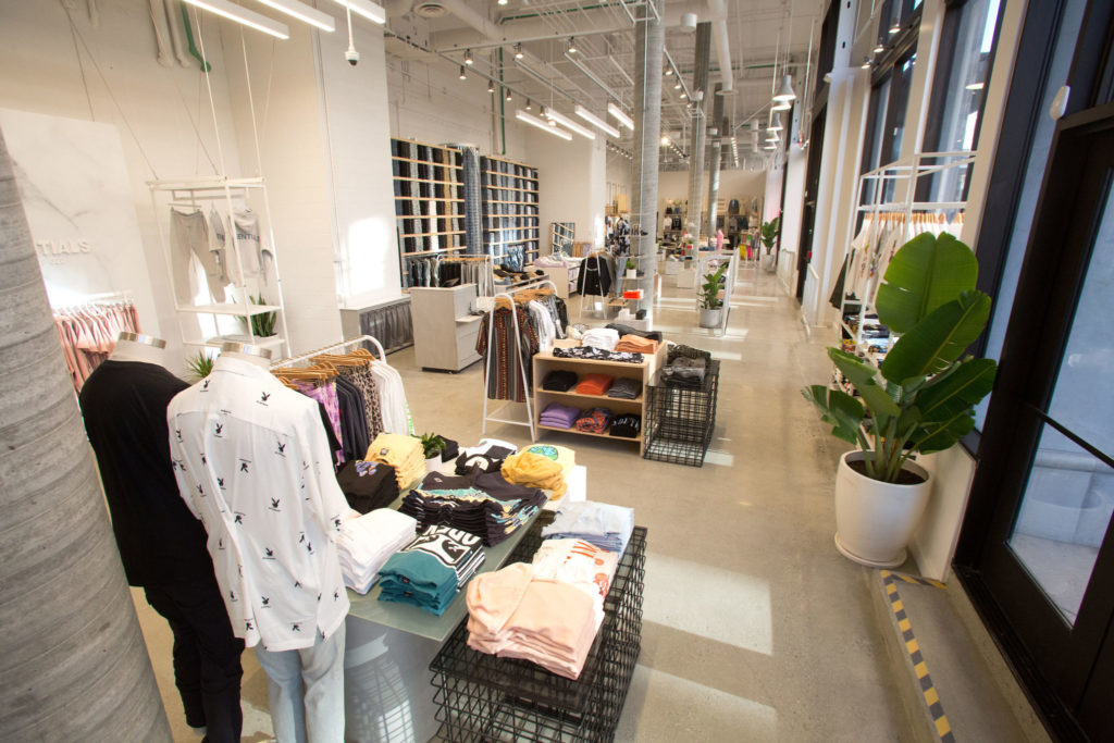 Interior image of Pacsun store