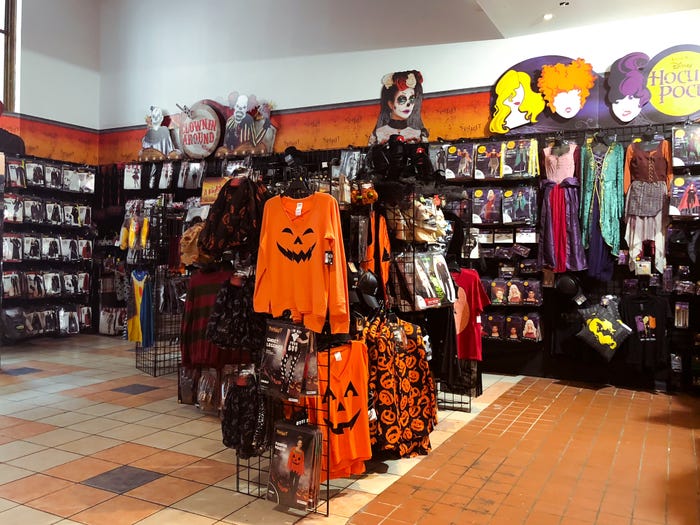Interior image of Spirit Halloween store