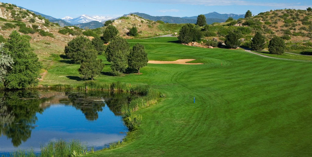 Image of The Olde Course at Loveland with mountains in the background