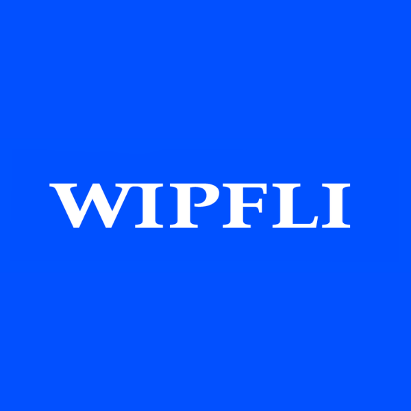Wipfli logo on a blue background showcasing Loveland.