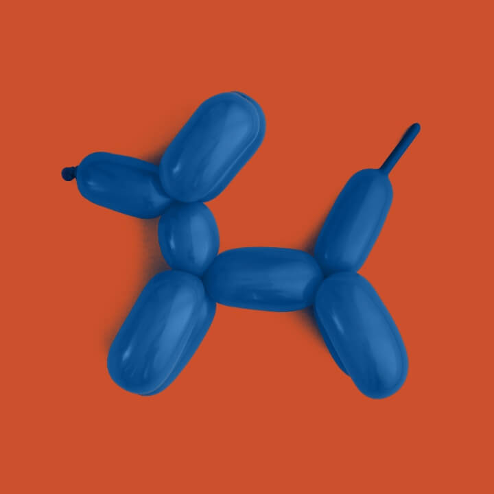 Image of blue balloon animal