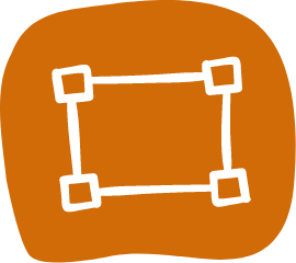 A square icon on an orange background, representing Loveland's certified wild new homes.