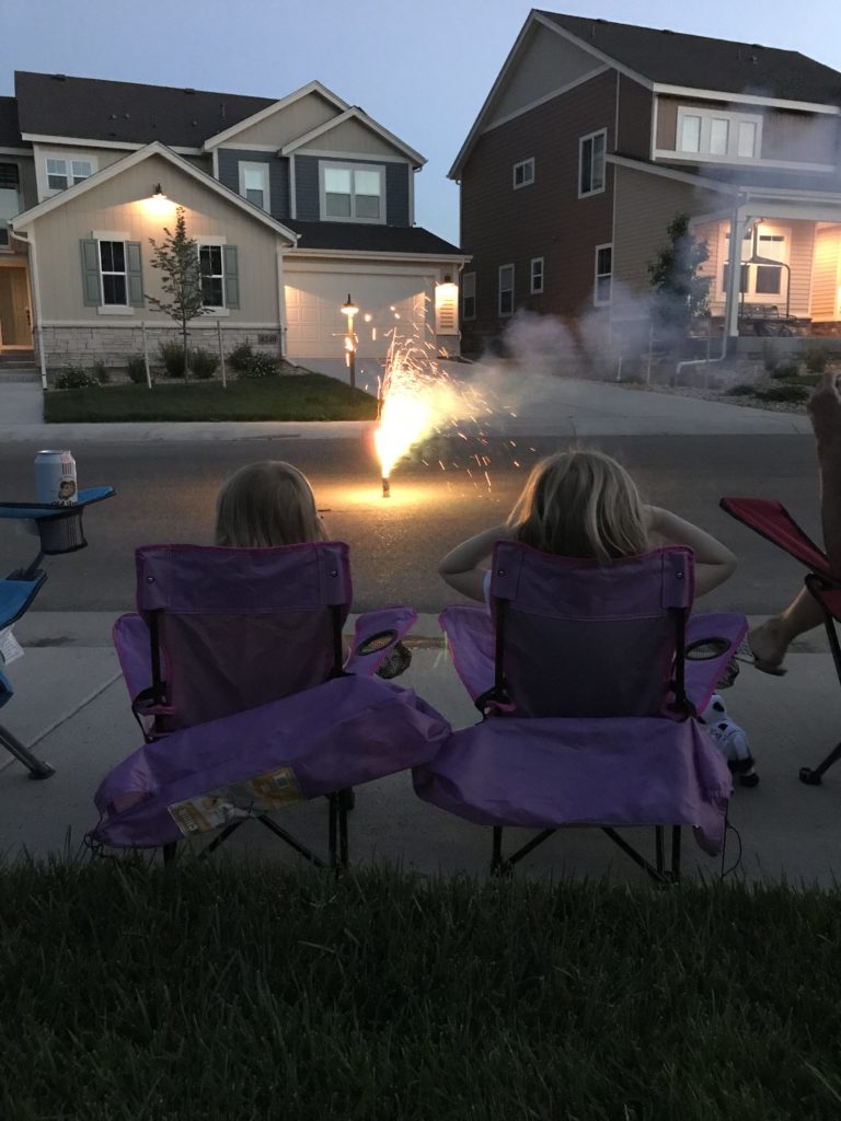 Neighborhood fireworks