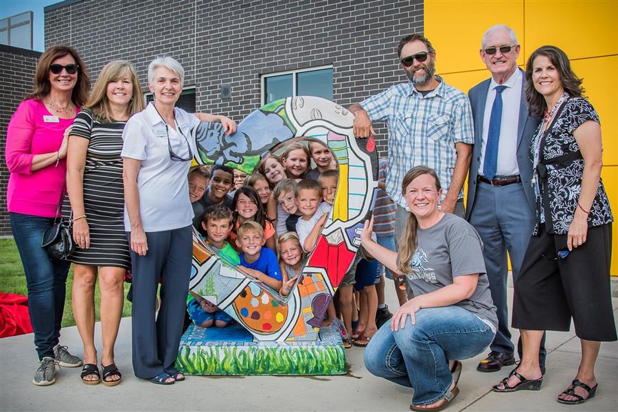 School Board, Chamber and High Plains School heart