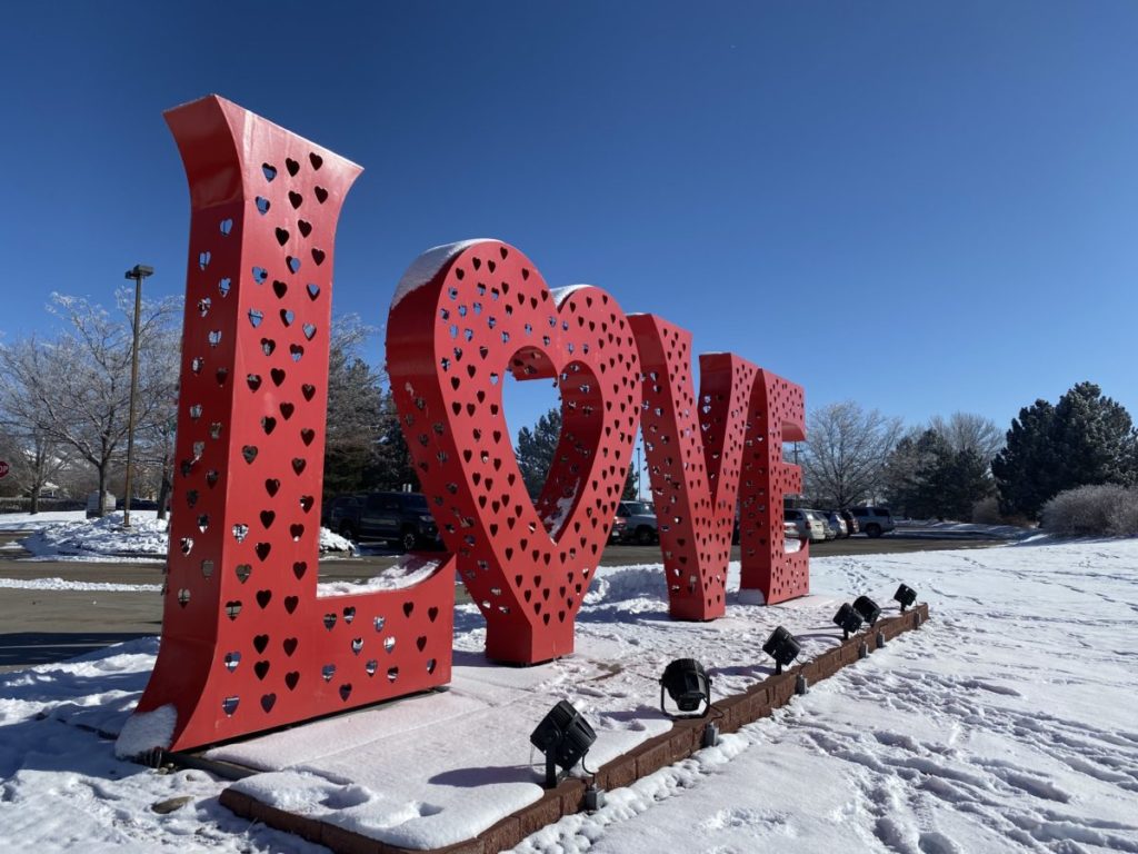 LOVE Sculpture at the Loveland Visitor Center in Colorado