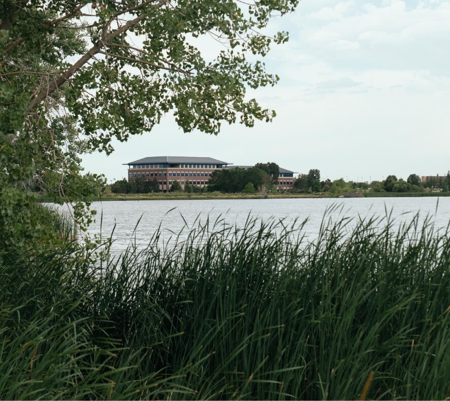 office buildings at Centtera near lake