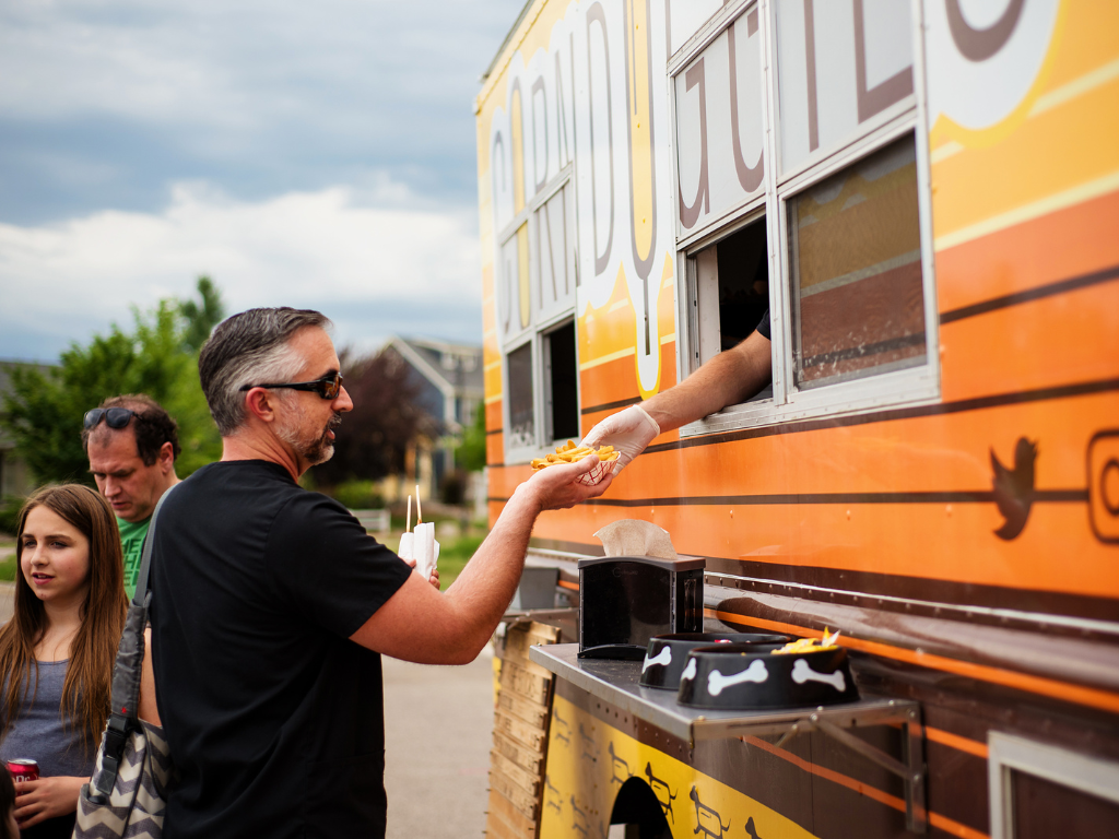 man at food truck