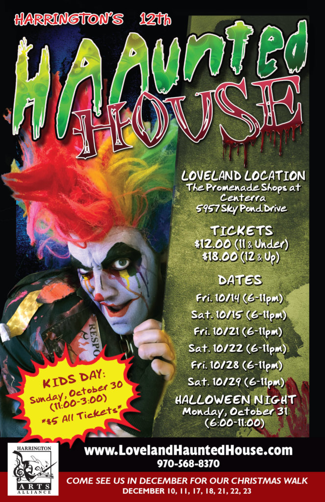 A flyer for the Certified Wild haunted house in Loveland.