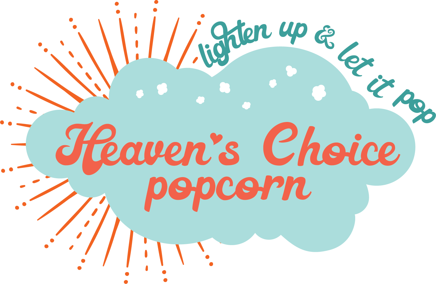 Loveland's heavenly popcorn logo.