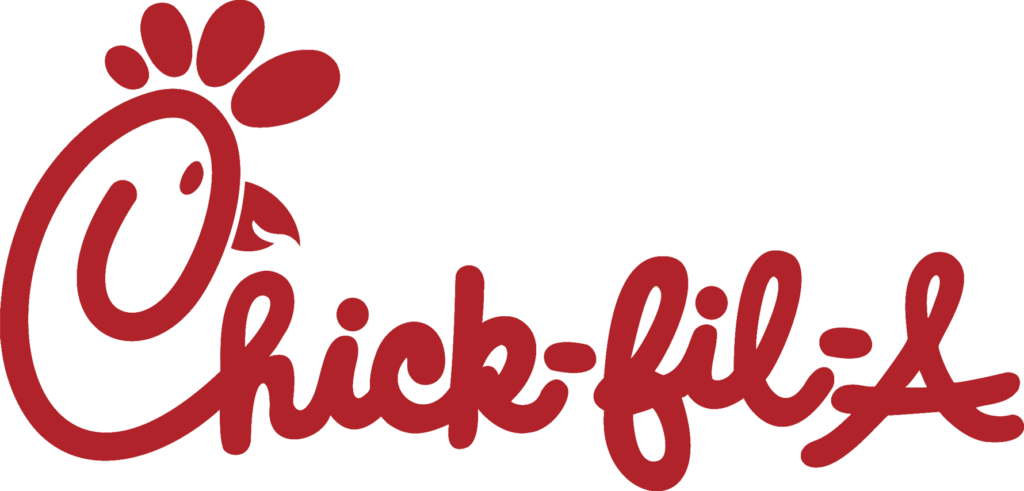 Chick fil a logo on a white background in Northern Colorado.