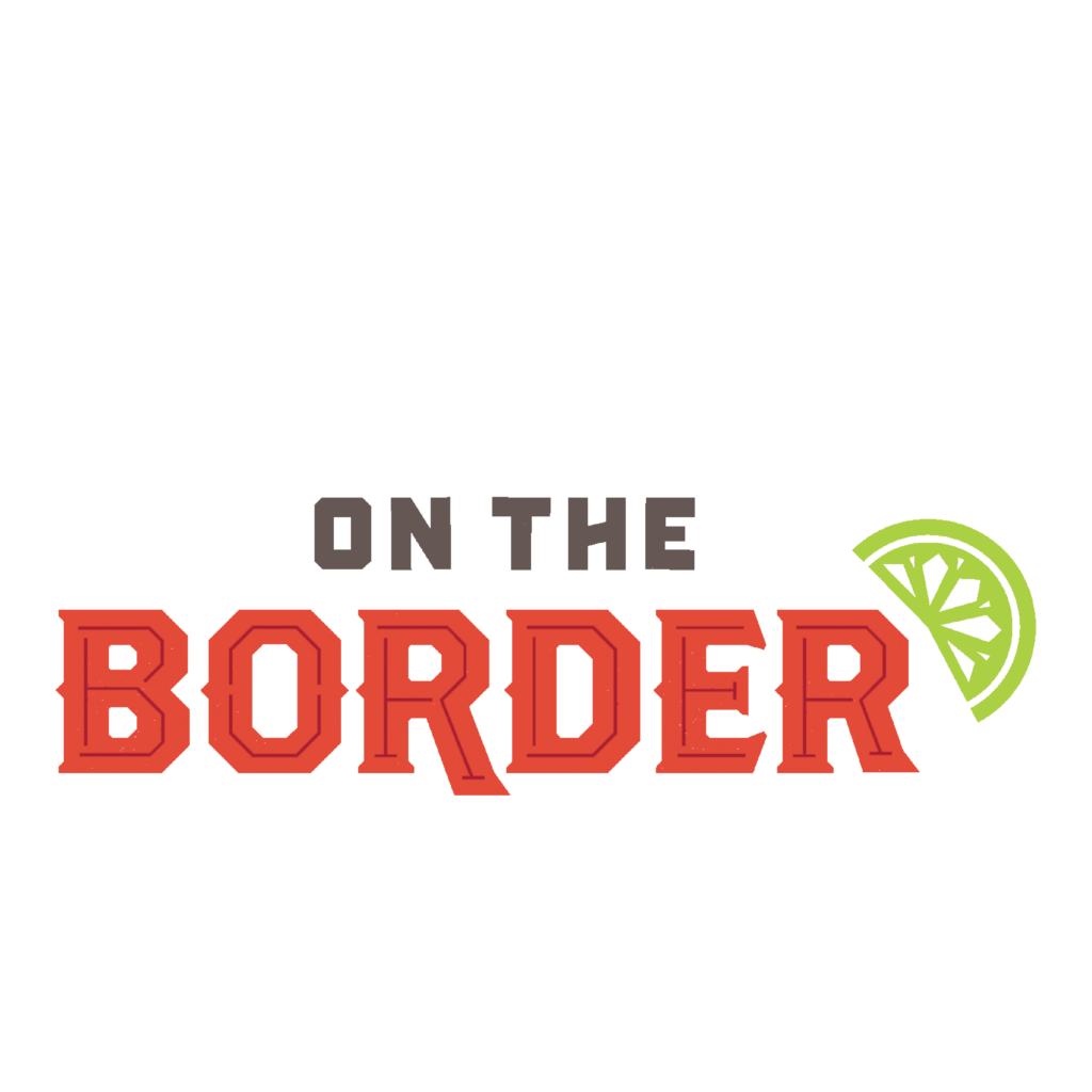 On the border logo, featuring a shopping scene in Loveland.