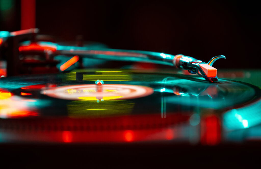 A record player